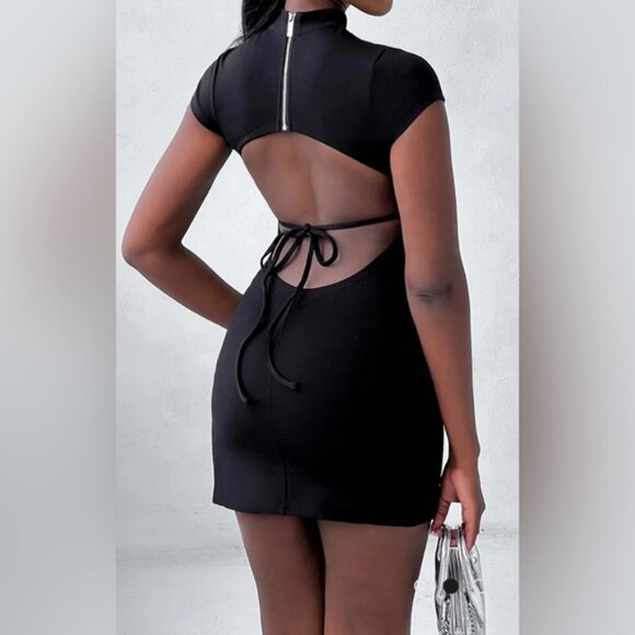 NWT Babyboo Mai Mini Black Dress Sz XS - Picture 3 of 13